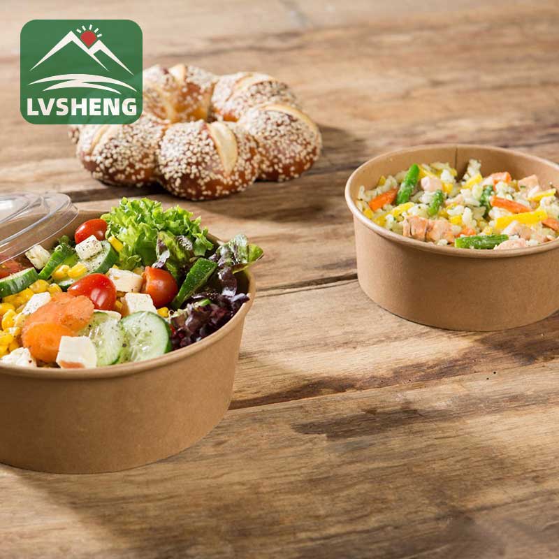 Disposable Salad Kraft Paper Bowl